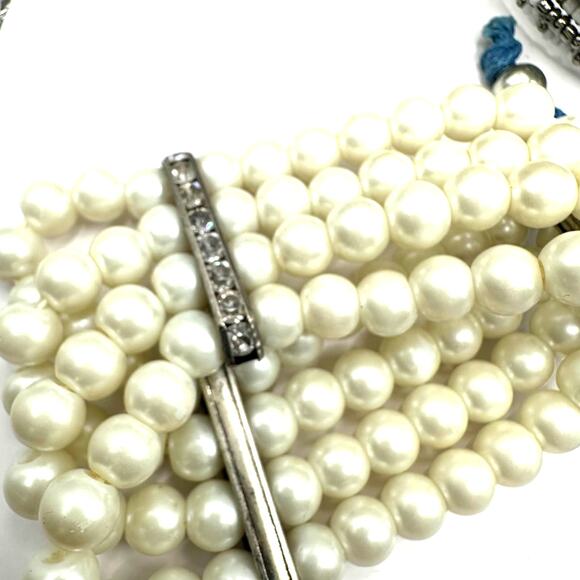 Bracelet lot bundle 7 beaded cuff casual faux pearl preppy boho casual beads - Picture 6 of 16